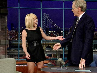Britney Pops In on a Surprised David Letterman