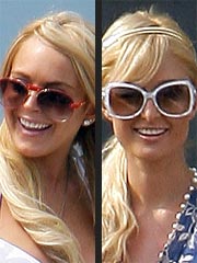 Lindsay Lohan & Paris Hilton Attend 4th Party