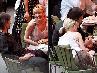 Kylie Minogue & Olivier Martinez's Touchy-Feely Lunch