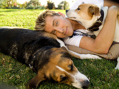 EXCLUSIVE VIDEO! Lance Bass Shows Off His Pups, Dingo and Foster