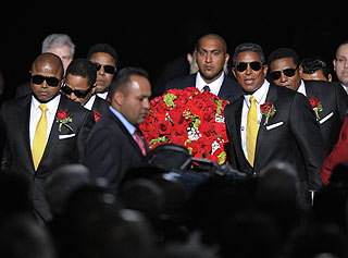 Casket Carrying King of Pop Arrives at Staples Center