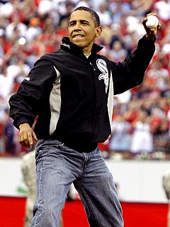 President Makes His Pitch – to Home Plate