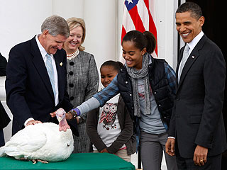 Obama Girls Spare Life of Thanksgiving Turkey