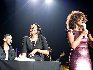 Whitney Houston Surprises Daughter with Cake – and Tunes – on Stage