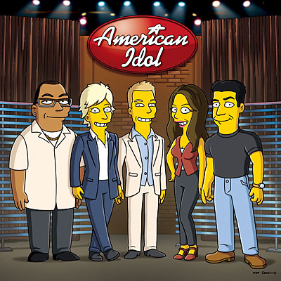 FIRST LOOK: American Idol Judges Visit The Simpsons
