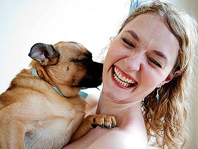 Best Kisser in Brooklyn? Nibbler the Dog!