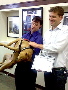 Former Michael Vick Dog Receives Community Service Award