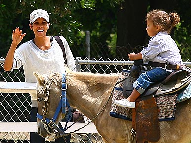 Spotted: Halle Berry Takes Nahla on Horseback Ride!