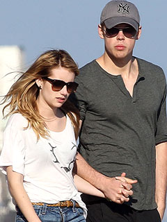 Chord Overstreet & Emma Roberts Cozy Up at Rooftop Bash in L.A.