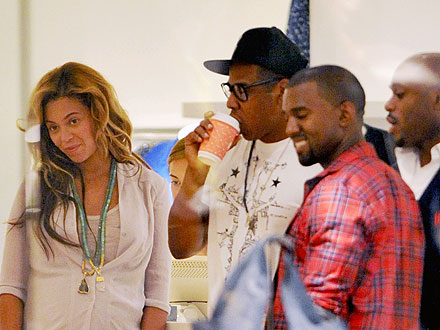 Beyonce, Kanye West, Jay-Z Hang in NYC