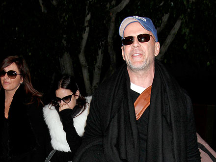 They're Back! Bruce Willis & Daughters Return from Paris