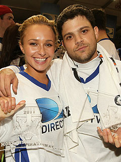 Hayden Panettiere, Jerry Ferrara Score at Celeb Super Bowl