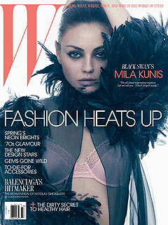 Mila Kunis in Swan Feathers (& Little Else)