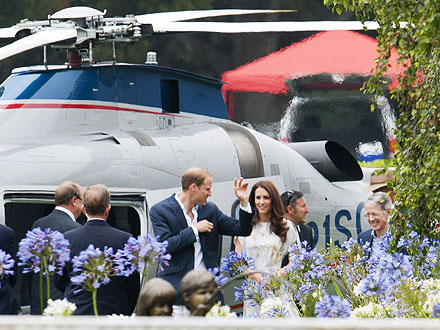 Prince William, Kate Middleton's Helicopter Ride to Santa Barbara