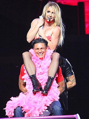 Britney Spears Gives "Jersey Shore" star Paul "Pauly D" DelVecchio a Lap Dance