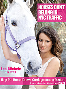 Lea Michele Speaks Out for N.Y.C. Carriage Horses