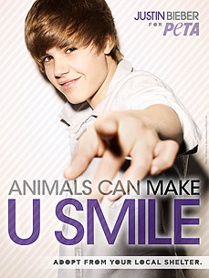 Justin Bieber, Animal Adoption Advocate!