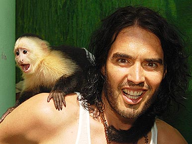Russell Brand Goes Wild – with a Monkey!