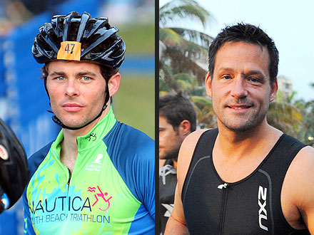 James Marsden & Josh Hopkins Compete in a Triathlon