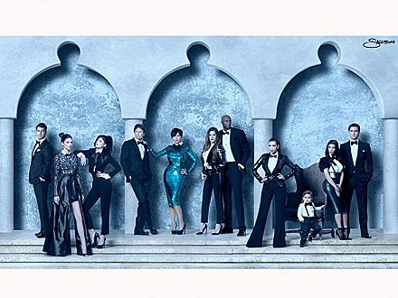 Kim Kardashian and Family Christmas Card Photo