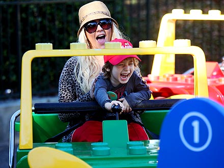 Christina Aguilera Celebrates Son Max's 4th Birthday at Legoland