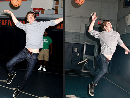 Andrew Garfield, Spider-Man Star, Shoots Hoops