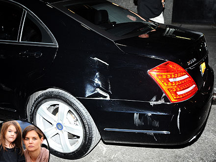 Katie Holmes's Car Hit by Garbage Truck - Suri and Mom Not Injured