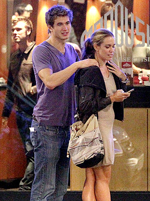 Olympics 2012: Natalie Coughlin & Nathan Adrian Grab Snack in London