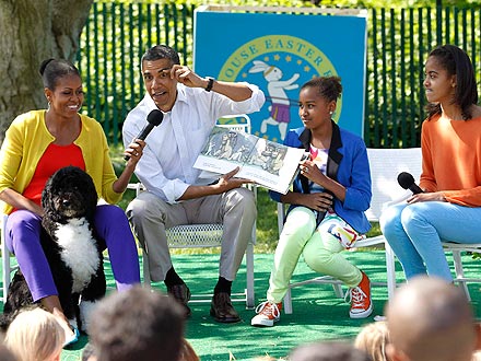 Bo Obama Goes to the White House Easter Egg Roll | Bo Obama, Barack Obama, Michelle Obama