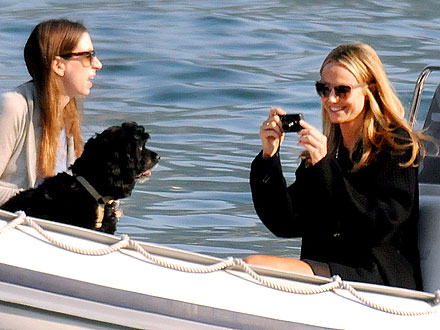 Stacy Keibler Enjoys Lake Como – with George Clooney's Dog!