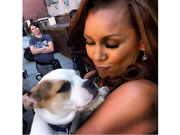 Cuddle Alert! Vanessa Williams Hugs a Puppy
