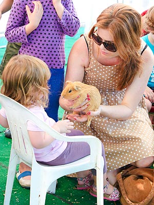 To the Petting Zoo! Isla Fisher & Mark McGrath Have Family Fun with Ponies