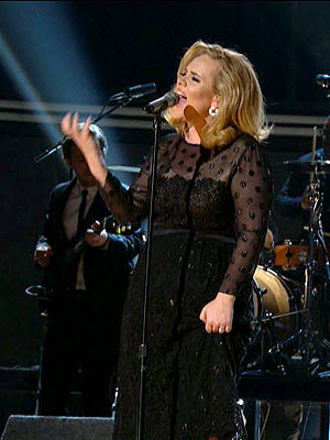 Grammys 2012: Adele Performs "Rolling in the Deep" Live