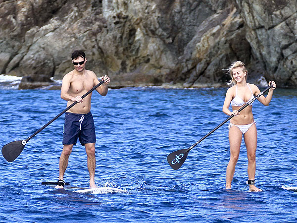 Julianne Hough, Ryan Seacrest Paddleboard in St. Barts