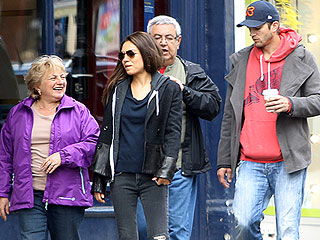Meet the Parents! Ashton & Mila Hang with Her Folks in London