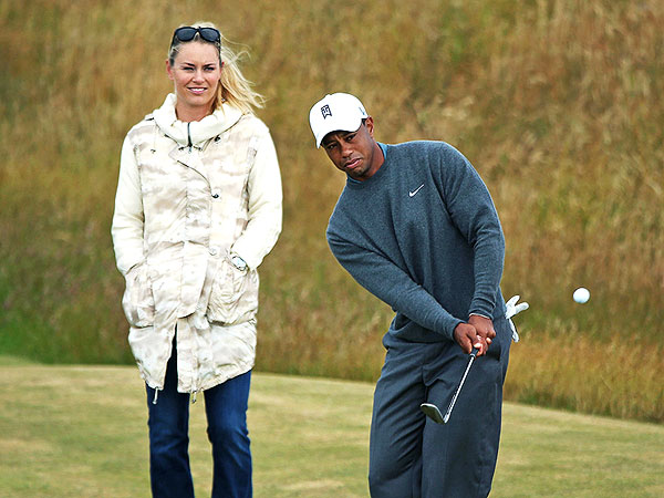 Tiger Woods Brings Lindsey Vonn Along for a Practice Round