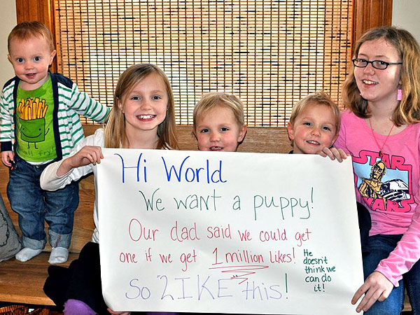 Kids' Puppy Facebook Campaign Goes Viral