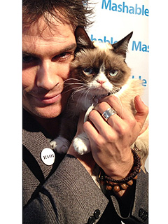 Ian Somerhalder Falls in Love with Grumpy Cat at SXSW | Ian Somerhalder