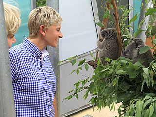 Ellen DeGeneres & Portia de Rossi Mingle with Aussie Animals