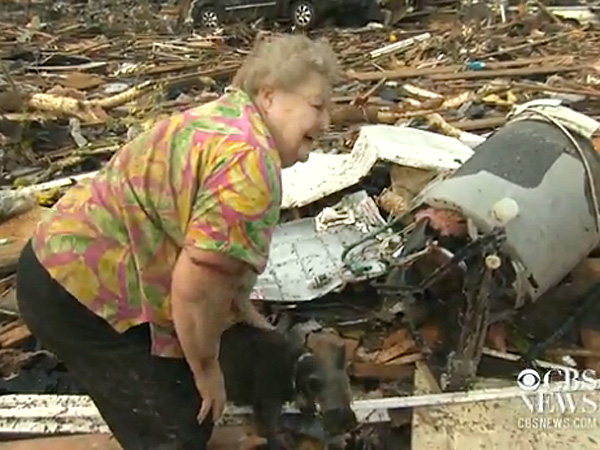 Oklahoma Tornado: Woman Reunites with Missing Dog On-Camera