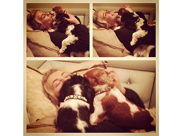Julianne Hough Instagram Photo of Dogs Harley and Lexi