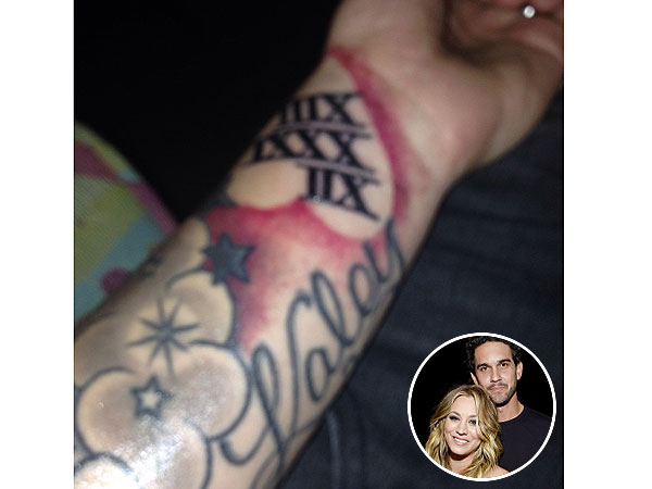 Kaley Cuoco's Husband Ryan Sweeting Shows Off New Tattoo of Her Name
