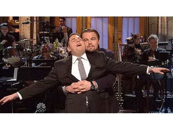 Leonardo DiCaprio and Jonah Hill Reenact Titanic Scene on Saturday Night Live
