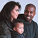 Kim Kardashian Arrives in Armenia with Sister Khloé, Kanye West and Daughter North