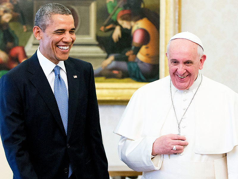 Image result for pope francis obama
