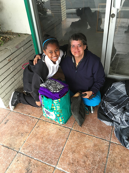 Khloe Thompson Makes Bags for the Homeless Through Khloe Kares Charity