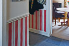 hand-drawn wainscot stripes
