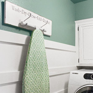 details of budget laundry redo after remodel