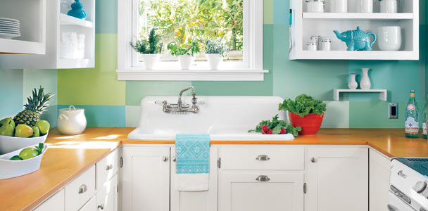 paint ideas for painting a kitchen wall checkered