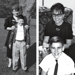reader Dennis Prisant and his handy mom, Bernice, in 1958 and reader Michael Ritenour and his mother, Yvonne, aback in 1967.